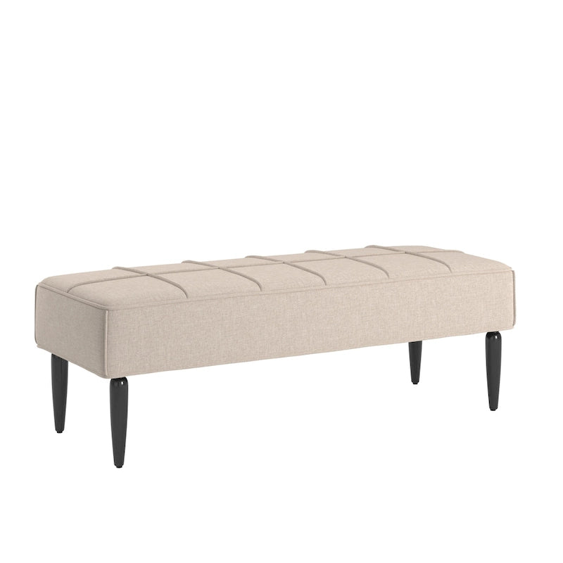 Banc capitonné en lin finition Cassian Black de iNSPIRE Q Modern
