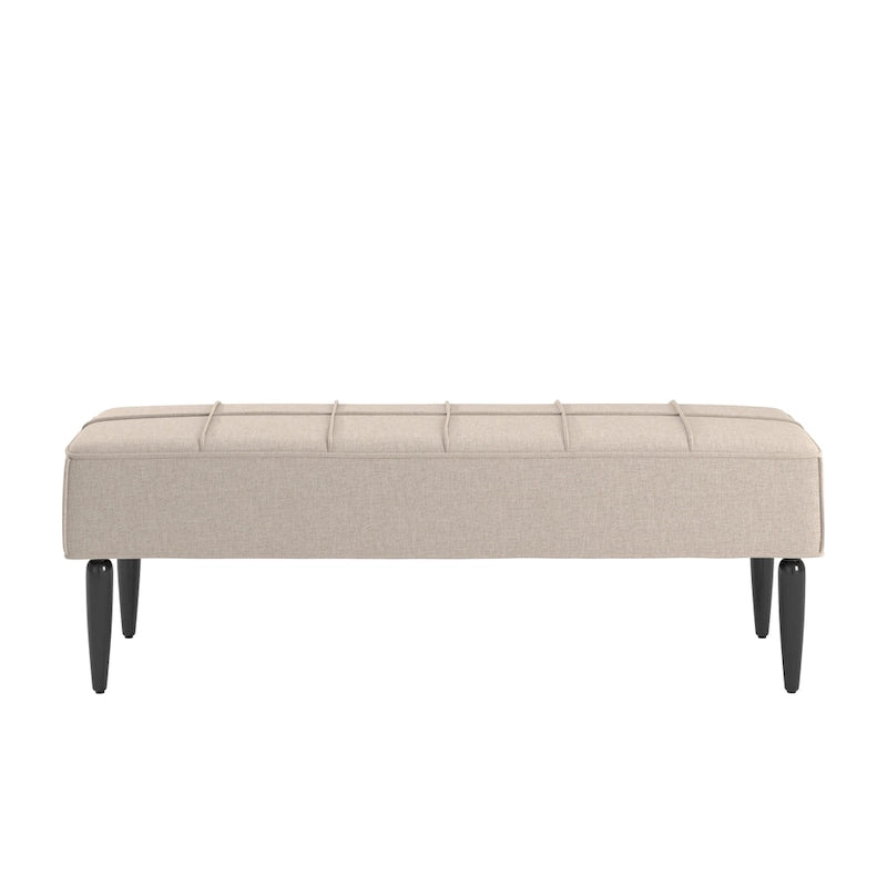 Banc capitonné en lin finition Cassian Black de iNSPIRE Q Modern