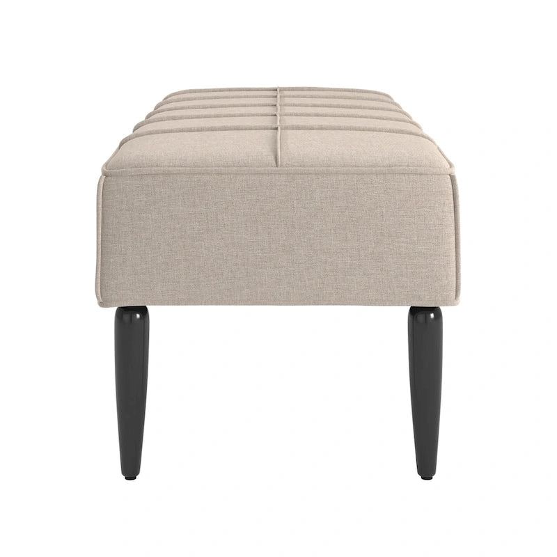 Banc capitonné en lin finition Cassian Black de iNSPIRE Q Modern