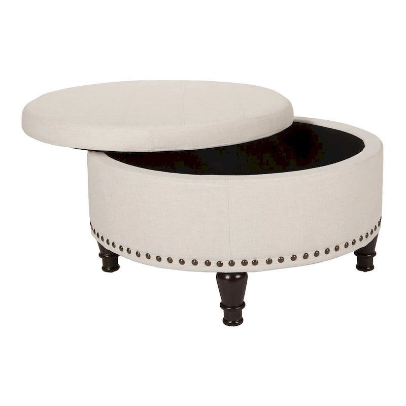 Pouf de rangement modèle Augusta de OS Home and Office Furniture - Lin