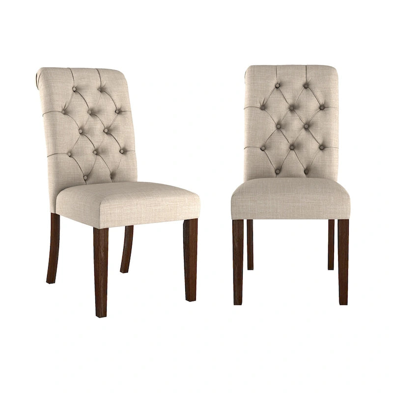 Chaises Parsons Krakova capitonnées à dossier arrondi (lot de 2) - Chaise