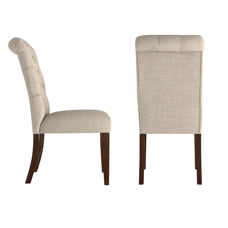 Chaises Parsons Krakova capitonnées à dossier arrondi (lot de 2) - Chaise