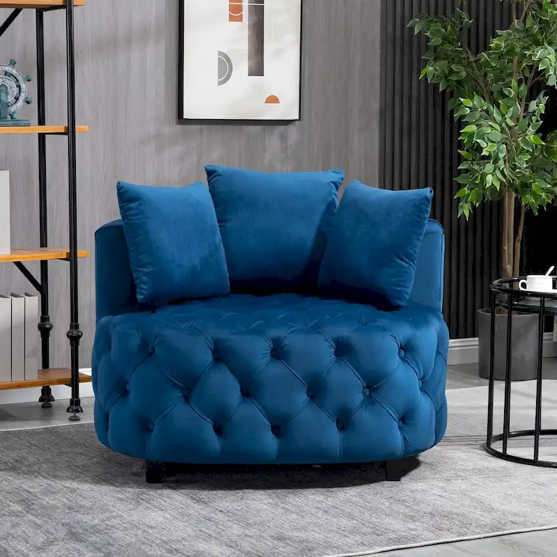 Fauteuil d'appoint classique A&amp;A Furniture en forme de tonneau pour un espace de vie moderne et décontracté