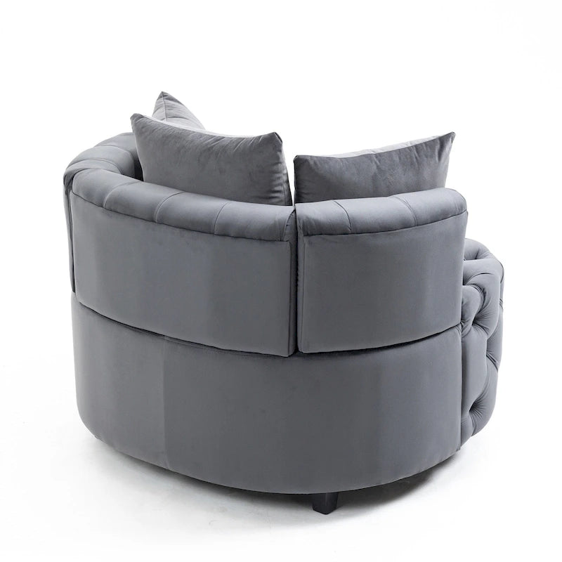 Fauteuil d'appoint classique A&amp;A Furniture en forme de tonneau pour un espace de vie moderne et décontracté