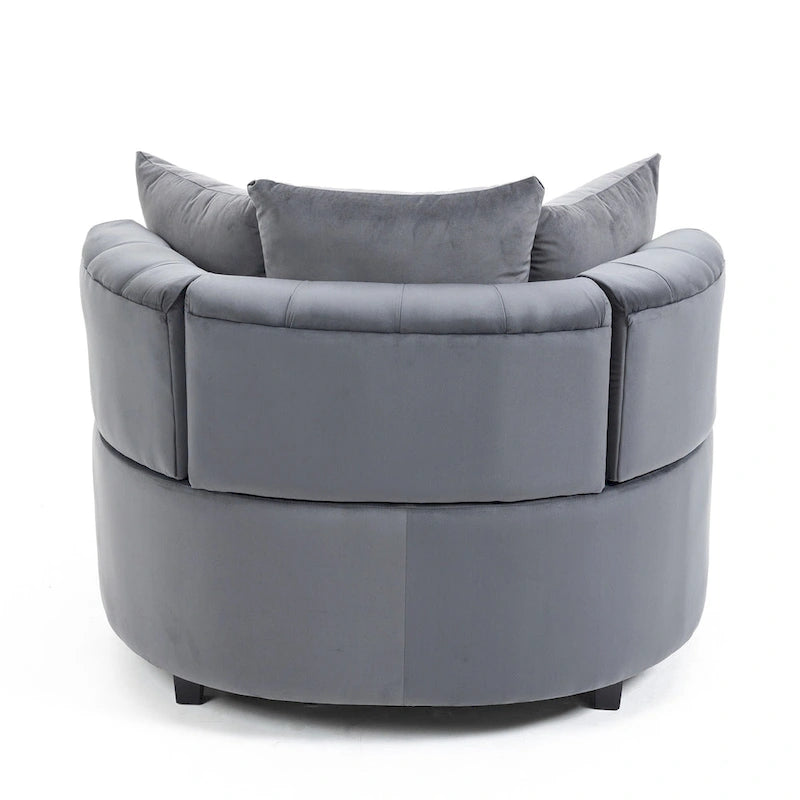 Fauteuil d'appoint classique A&amp;A Furniture en forme de tonneau pour un espace de vie moderne et décontracté