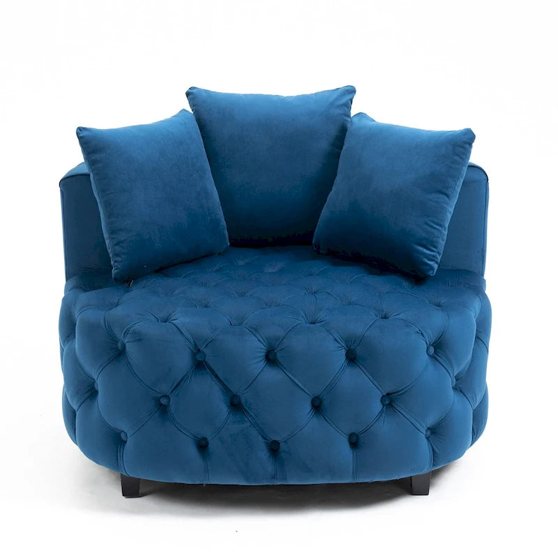 Fauteuil d'appoint classique A&amp;A Furniture en forme de tonneau pour un espace de vie moderne et décontracté