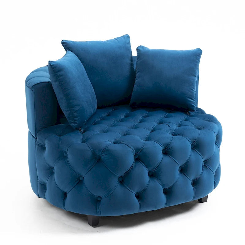 Fauteuil d'appoint classique A&amp;A Furniture en forme de tonneau pour un espace de vie moderne et décontracté