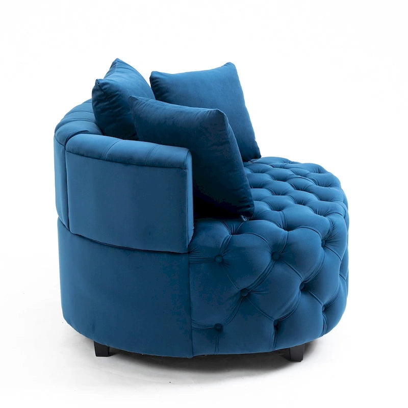 Fauteuil d'appoint classique A&amp;A Furniture en forme de tonneau pour un espace de vie moderne et décontracté
