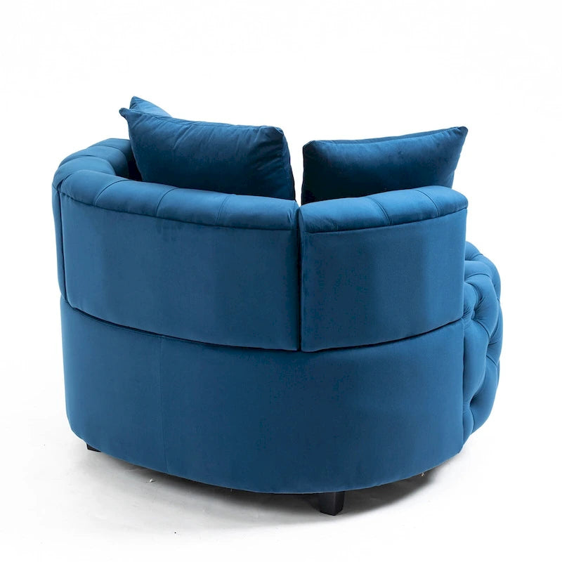 Fauteuil d'appoint classique A&amp;A Furniture en forme de tonneau pour un espace de vie moderne et décontracté