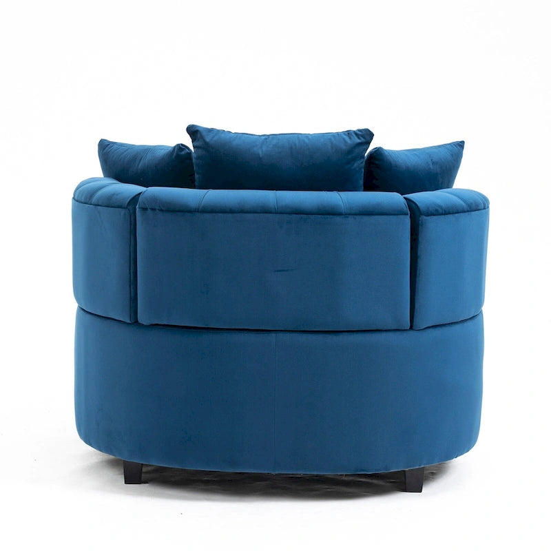 Fauteuil d'appoint classique A&amp;A Furniture en forme de tonneau pour un espace de vie moderne et décontracté