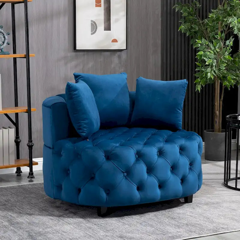 Fauteuil d'appoint classique A&amp;A Furniture en forme de tonneau pour un espace de vie moderne et décontracté
