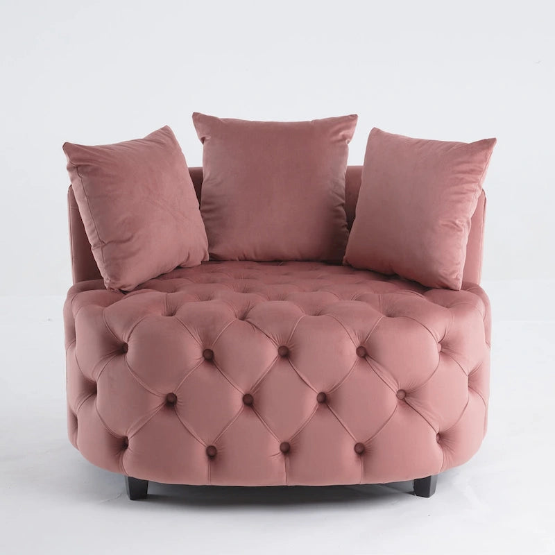 Fauteuil d'appoint classique A&amp;A Furniture en forme de tonneau pour un espace de vie moderne et décontracté