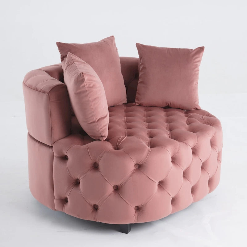 Fauteuil d'appoint classique A&amp;A Furniture en forme de tonneau pour un espace de vie moderne et décontracté