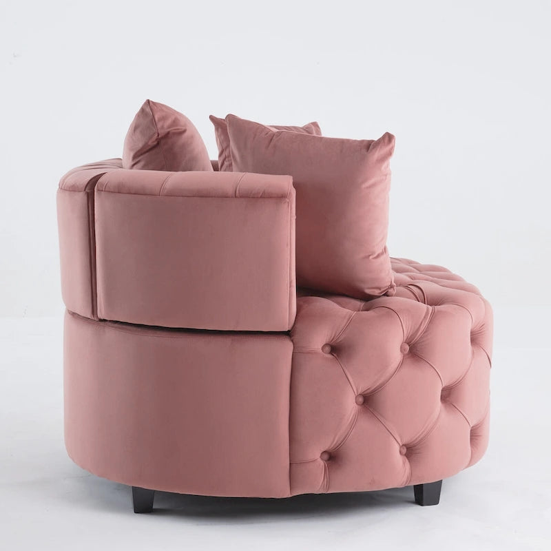 Fauteuil d'appoint classique A&amp;A Furniture en forme de tonneau pour un espace de vie moderne et décontracté