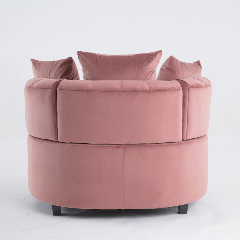 Fauteuil d'appoint classique A&amp;A Furniture en forme de tonneau pour un espace de vie moderne et décontracté