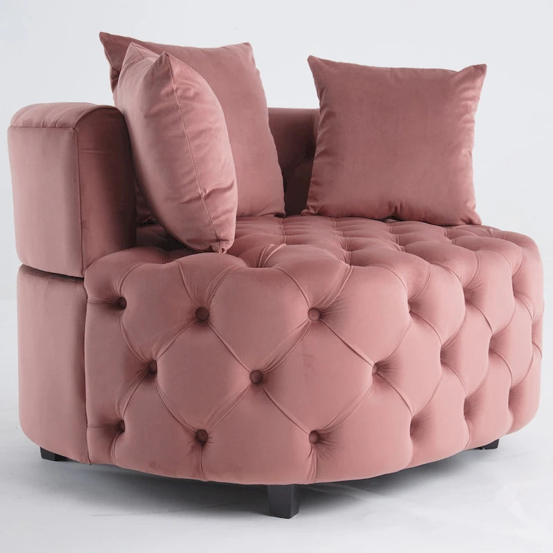 Fauteuil d'appoint classique A&amp;A Furniture en forme de tonneau pour un espace de vie moderne et décontracté