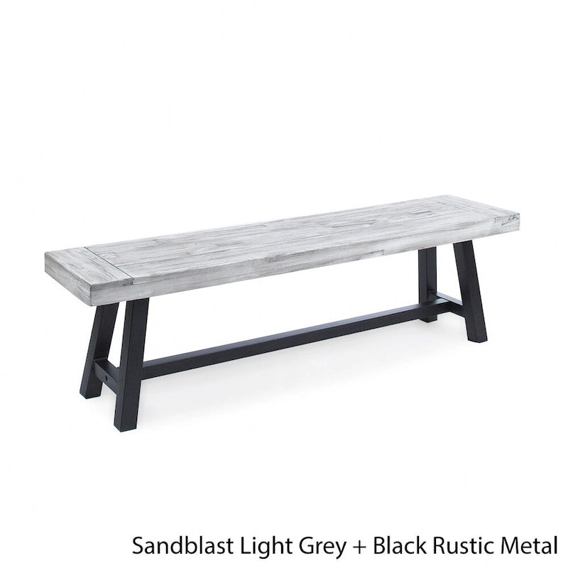 Banc de pique-nique rectangulaire en bois d'acacia Jubilee Farmhouse par Christopher Knight Home
