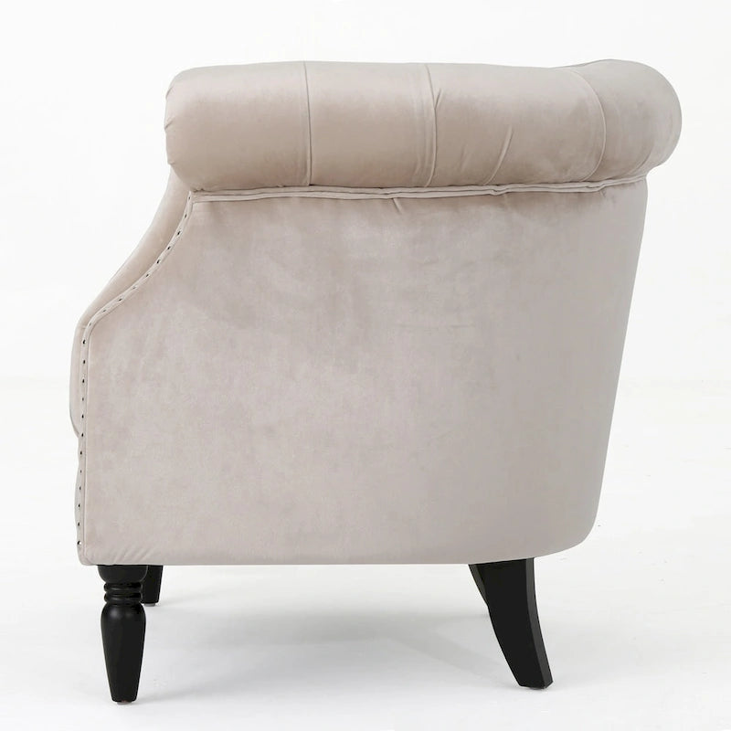 Fauteuil club Akira en velours de Christopher Knight Home