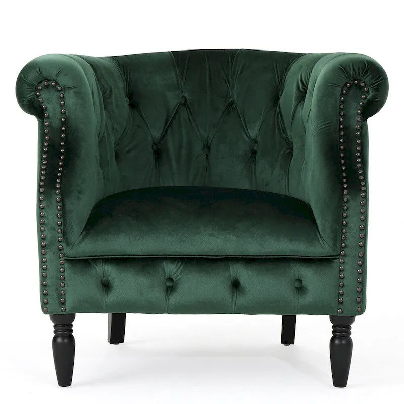 Fauteuil club Akira en velours de Christopher Knight Home