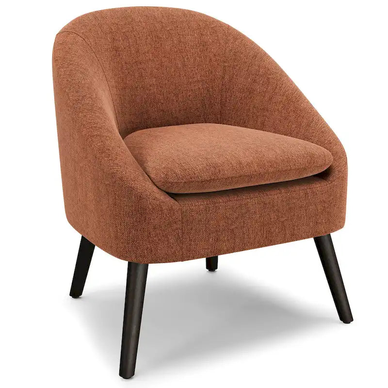 Fauteuil d'appoint WYNDENHALL Bonita de style moderne du milieu du siècle, de forme irrégulière, 68,5 cm de large - 67,5 cm de profondeur x 68 cm de largeur x 80 cm de hauteur