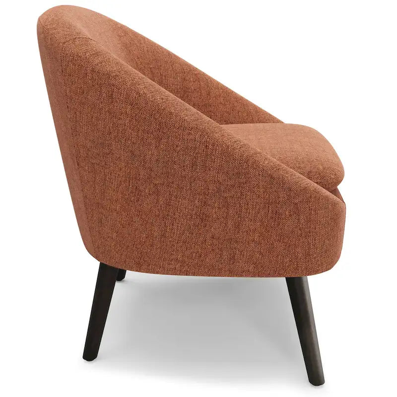 Fauteuil d'appoint WYNDENHALL Bonita de style moderne du milieu du siècle, de forme irrégulière, 68,5 cm de large - 67,5 cm de profondeur x 68 cm de largeur x 80 cm de hauteur