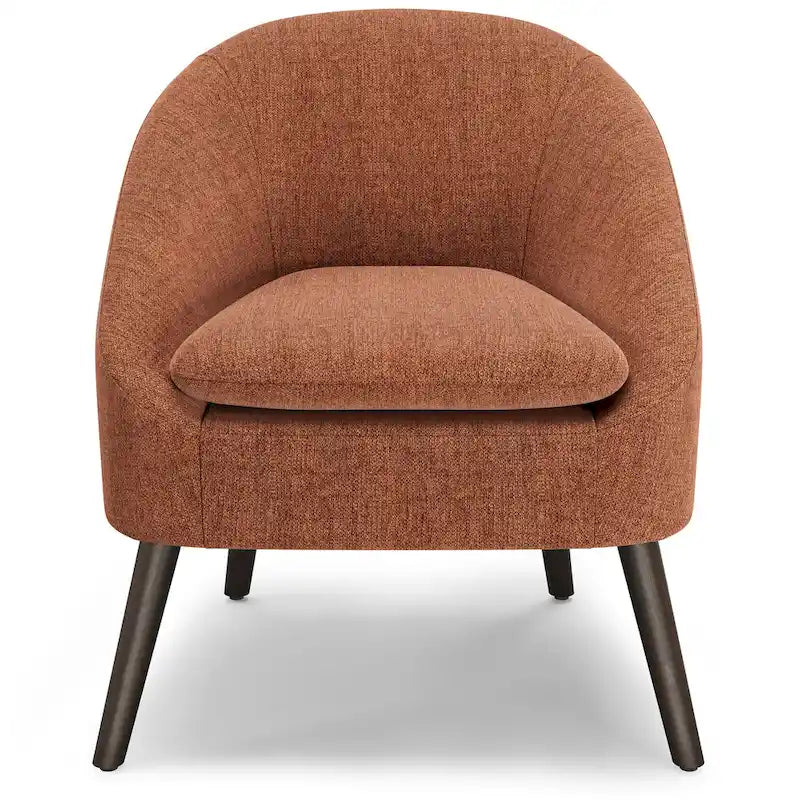 Fauteuil d'appoint WYNDENHALL Bonita de style moderne du milieu du siècle, de forme irrégulière, 68,5 cm de large - 67,5 cm de profondeur x 68 cm de largeur x 80 cm de hauteur