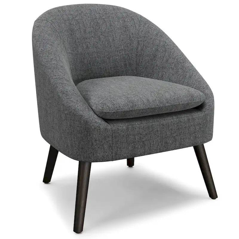 Fauteuil d'appoint WYNDENHALL Bonita de style moderne du milieu du siècle, de forme irrégulière, 68,5 cm de large - 67,5 cm de profondeur x 68 cm de largeur x 80 cm de hauteur