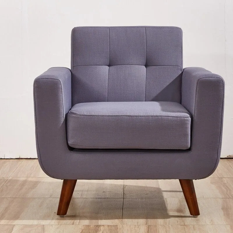 Fauteuil de salon capitonné Grace Rainbeau de style Mid-Century de US Pride Furniture