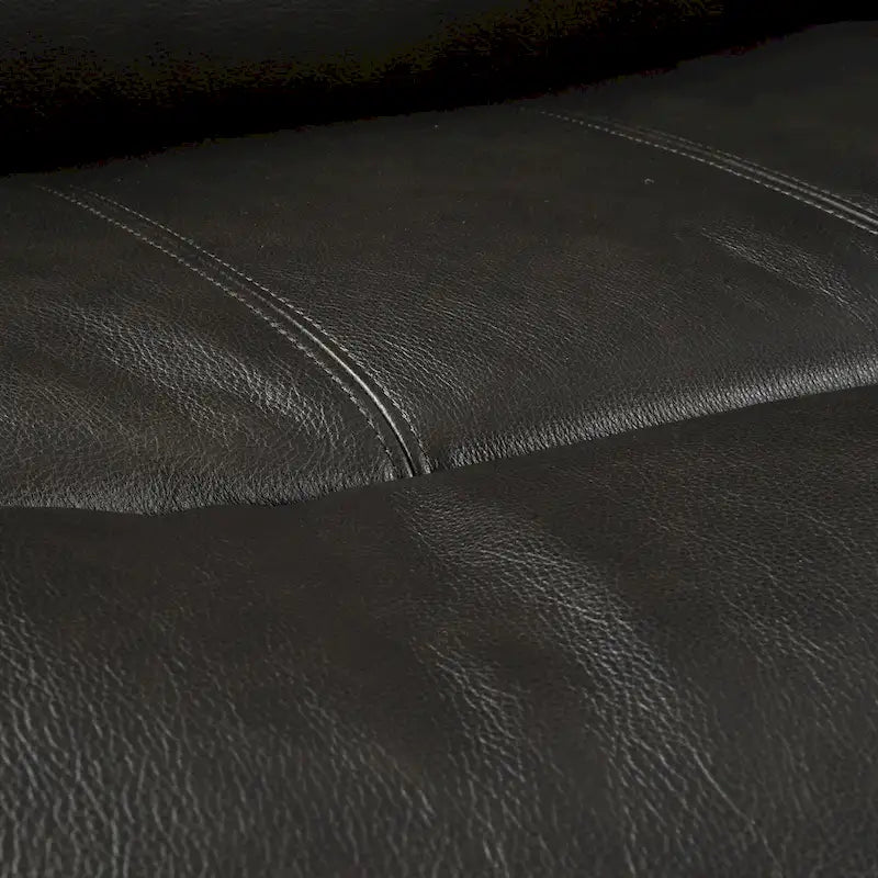 Fauteuil inclinable électrique en cuir pleine fleur de 94 cm de large, avec fonction bascule et port de chargement USB, idéal pour le home cinéma.