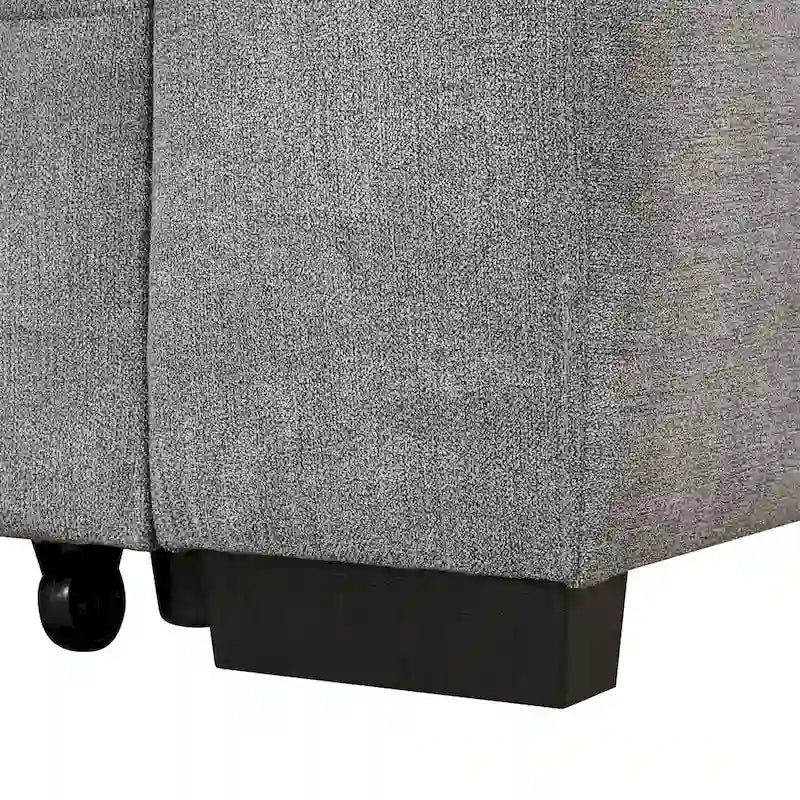 Canapé-lit gigogne 2 en 1 de 87,4 cm avec pouf de rangement