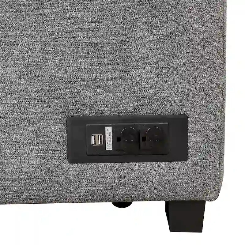 Canapé-lit gigogne 2 en 1 de 87,4 cm avec pouf de rangement