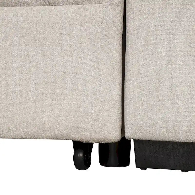 Canapé-lit gigogne 2 en 1 de 87,4 cm avec pouf de rangement