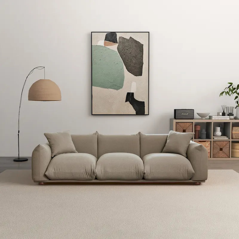 Canapé Arten de luxe moderne du milieu du siècle en boucle/velours