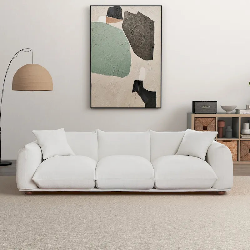 Canapé Arten de luxe moderne du milieu du siècle en boucle/velours