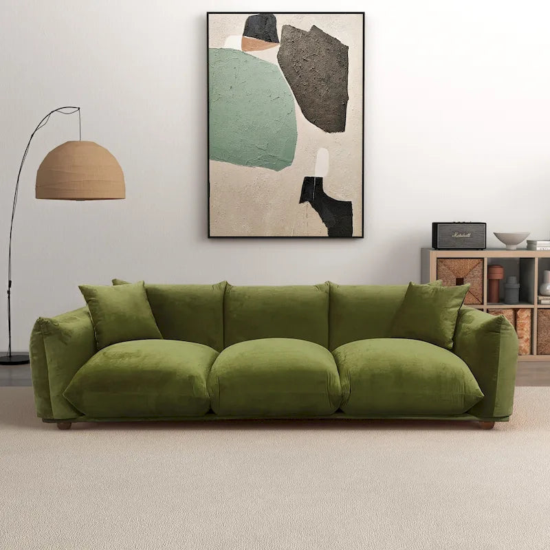 Canapé Arten de luxe moderne du milieu du siècle en boucle/velours