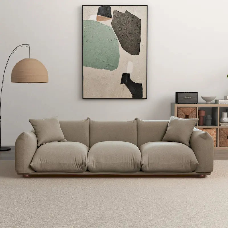 Canapé Arten de luxe moderne du milieu du siècle en boucle/velours