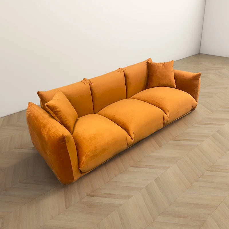Canapé Arten de luxe moderne du milieu du siècle en boucle/velours