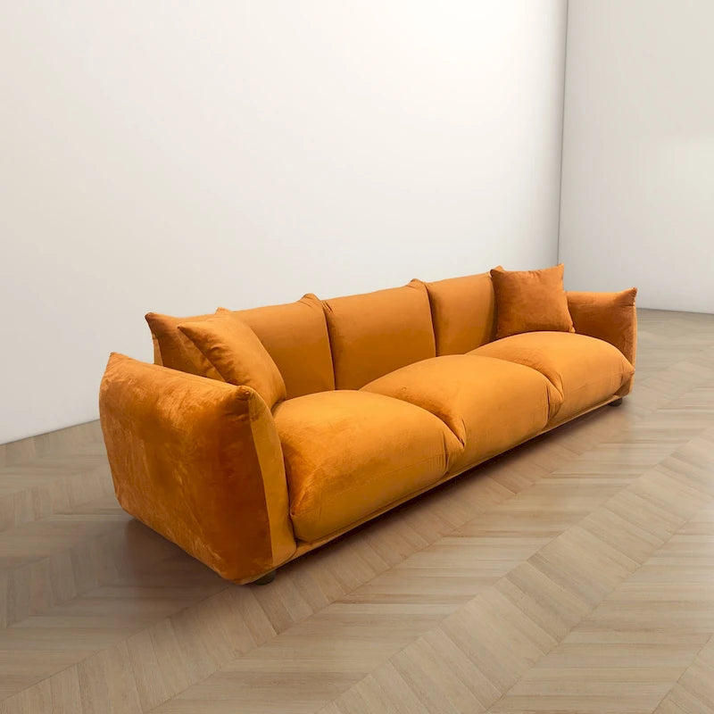 Canapé Arten de luxe moderne du milieu du siècle en boucle/velours