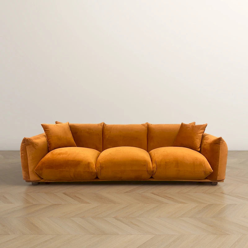 Canapé Arten de luxe moderne du milieu du siècle en boucle/velours
