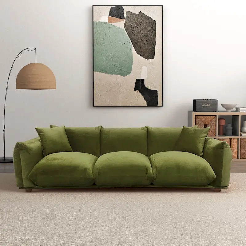 Canapé Arten de luxe moderne du milieu du siècle en boucle/velours