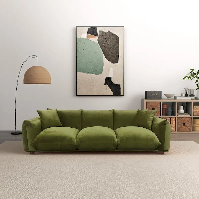 Canapé Arten de luxe moderne du milieu du siècle en boucle/velours