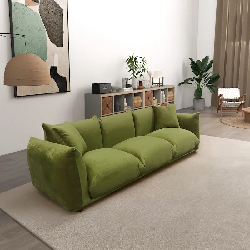 Canapé Arten de luxe moderne du milieu du siècle en boucle/velours
