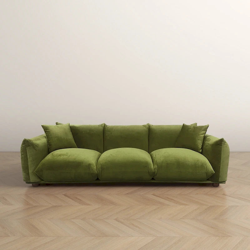 Canapé Arten de luxe moderne du milieu du siècle en boucle/velours