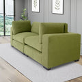 Canapé deux places contemporain Coast to Coast Sofas, revêtement en polyester, structure en bois massif, capitonné