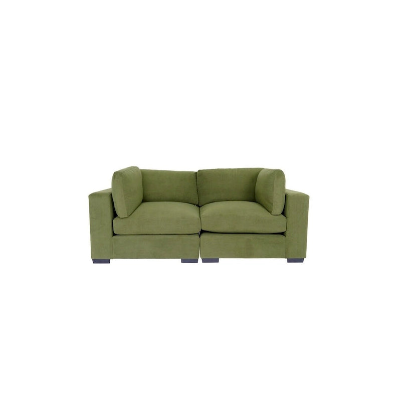 Canapé deux places contemporain Coast to Coast Sofas, revêtement en polyester, structure en bois massif, capitonné