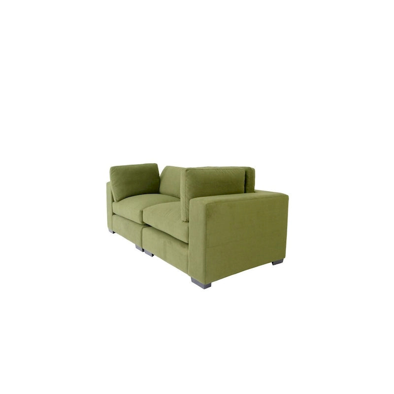 Canapé deux places contemporain Coast to Coast Sofas, revêtement en polyester, structure en bois massif, capitonné