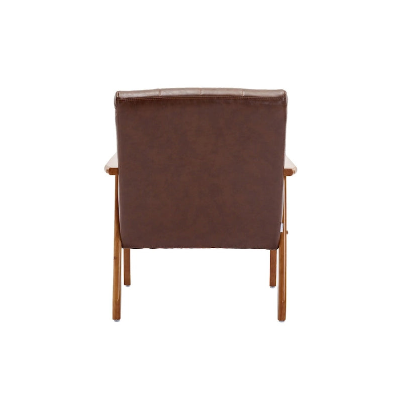 Ensemble de 2 fauteuils d'appoint de style moderne du milieu du siècle avec table d'appoint
