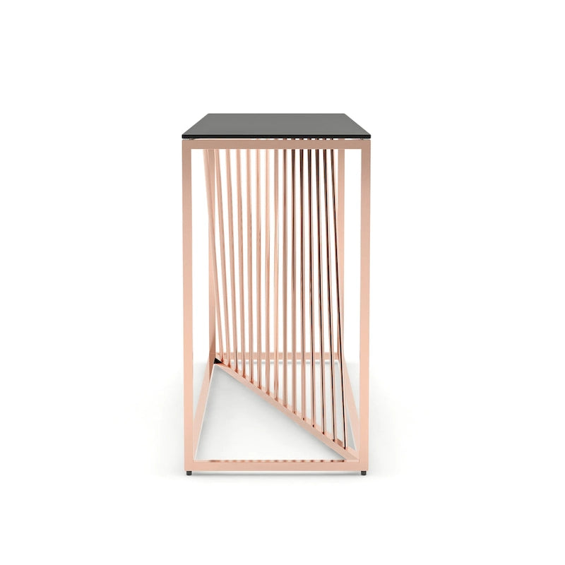Table basse géométrique contemporaine Limback de 47 pouces avec plateau en verre, par Furniture of America