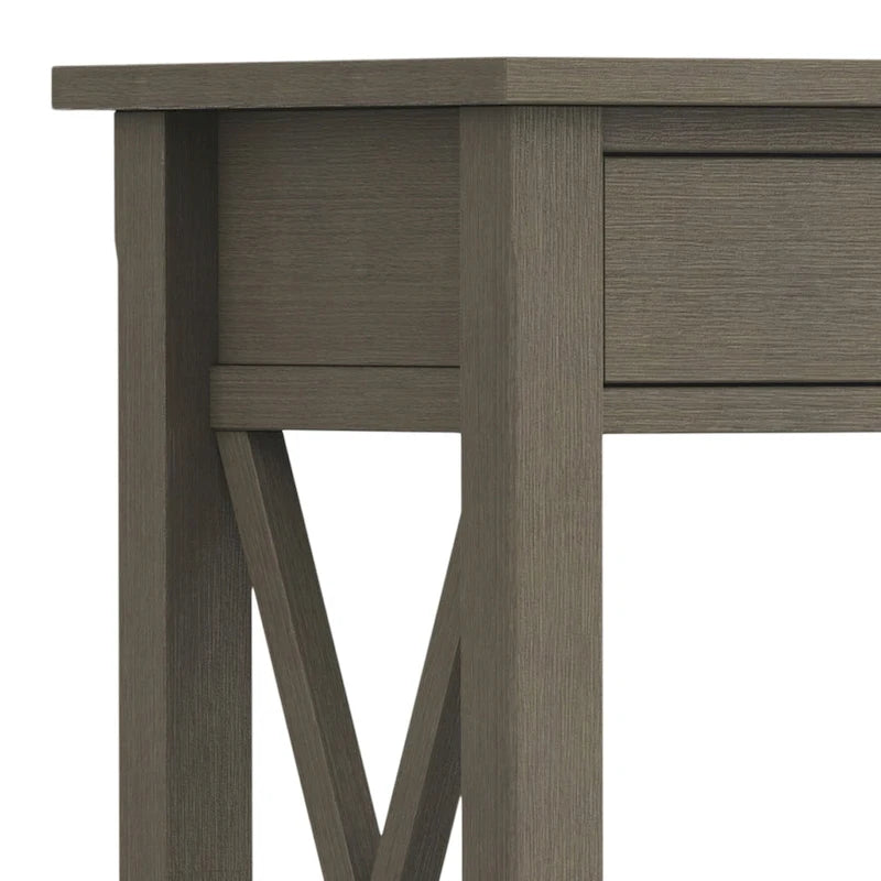 Console/table basse contemporaine en bois massif WYNDENHALL Waterloo, 119 cm de large (47,4 pouces)