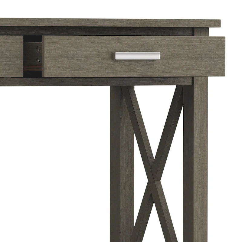 Console/table basse contemporaine en bois massif WYNDENHALL Waterloo, 119 cm de large (47,4 pouces)